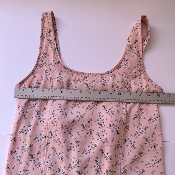 American Eagle Ditsy Floral Mini Dress Farm Cottage Prairie Pink Lined Sz M - Picture 9 of 12